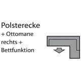 COTTA Ecksofa "Sammy L-Form", mit Kopfteilverstellung, wahlweise mit Bettfunktion & Bettkasten