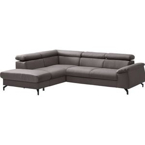 COTTA Polstergarnitur »Komaris L-Form«, (Set), Set bestehend aus: Ecksofa mit Kopfteilverstellung & Hocker