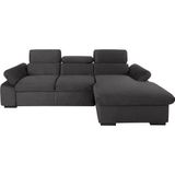 COTTA Ecksofa "Lola L-Form", (Set, mit Hocker), mit Hocker & Kopfteilfunktion, wahlw. Bett- und Armteilfunktion