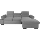 COTTA Ecksofa »Lola L-Form«, (Set, mit Hocker), mit Hocker & Kopfteilfunktion, wahlw. Bett- und Armteilfunktion