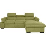 COTTA Ecksofa "Lola L-Form", (Set, mit Hocker), mit Hocker & Kopfteilfunktion, wahlw. Bett- und Armteilfunktion