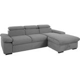COTTA Ecksofa "Lola L-Form", (Set, mit Hocker), mit Hocker & Kopfteilfunktion, wahlw. Bett- und Armteilfunktion