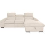 COTTA Ecksofa »Lola L-Form«, (Set, mit Hocker), mit Hocker & Kopfteilfunktion, wahlw. Bett- und Armteilfunktion