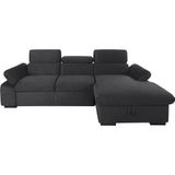 COTTA Ecksofa "Lola L-Form", (Set, mit Hocker), mit Hocker & Kopfteilfunktion, wahlw. Bett- und Armteilfunktion