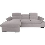 COTTA Ecksofa "Lola L-Form", (Set, mit Hocker), mit Hocker & Kopfteilfunktion, wahlw. Bett- und Armteilfunktion