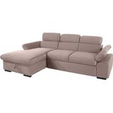 COTTA Ecksofa "Lola L-Form", (Set, mit Hocker), mit Hocker & Kopfteilfunktion, wahlw. Bett- und Armteilfunktion