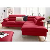 COTTA Ecksofa "Caluso L-Form", inklusive Kopfteilverstellung, wahlweise mit Bettfunktion