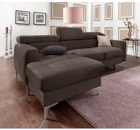 COTTA Ecksofa "Sammy L-Form", inklusive Kopfteilverstellung, wahlweise mit Bettfunktion