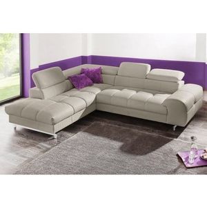 COTTA Ecksofa »Chef L-Form«, mit Kopfteilverstellung, edle Metallkufen, wahlweise mit Bettfunktion