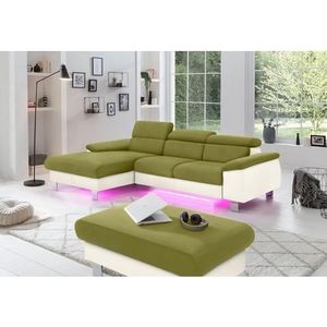 COTTA Polstergarnitur »Komaris L-Form«, (Set), Set bestehend aus: Ecksofa mit Kopfteilverstellung & Hocker
