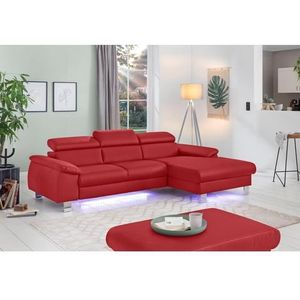 COTTA Polstergarnitur »Komaris L-Form«, (Set), Set bestehend aus: Ecksofa mit Kopfteilverstellung & Hocker