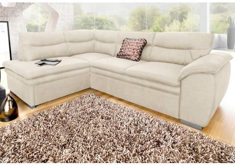 COTTA Ecksofa "Leandra L-Form", wahlweise mit Bettfunktion und Bettkasten