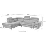 COTTA Ecksofa Driver L-Form, mit Kopfteilverstellung, wahlweise mit Bettfunktion