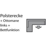 COTTA Ecksofa "Sammy L-Form", mit Kopfteilverstellung, wahlweise mit Bettfunktion & Bettkasten