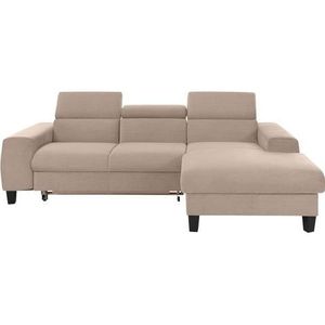COTTA Ecksofa "Morven L-Form mit Kopfteilverstellung", wahlweise mit Bettfunktion, Bettkasten & Wireless-Charger