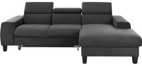 COTTA Ecksofa "Morven L-Form", Inklusive Kopfteilverstellung, wahlweise mit Ladestation, Bettfunktion