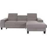 COTTA Ecksofa "Morven L-Form mit Kopfteilverstellung", wahlweise mit Bettfunktion, Bettkasten & Wireless-Charger