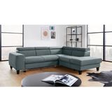 COTTA Ecksofa »Morven L-Form mit Kopfteilverstellung«, wahlweise mit Bettfunktion, Bettkasten & Wireless-Charger