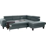 COTTA Ecksofa "Morven L-Form mit Kopfteilverstellung", wahlweise mit Bettfunktion, Bettkasten & Wireless-Charger