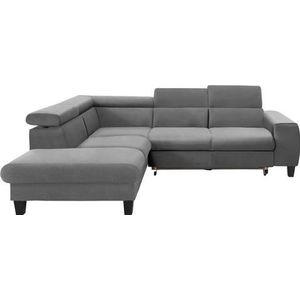 COTTA Ecksofa »Morven L-Form mit Kopfteilverstellung«, wahlweise mit Bettfunktion, Bettkasten & Wireless-Charger