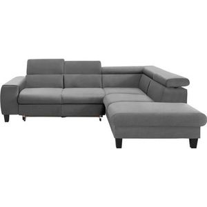 COTTA Ecksofa "Morven L-Form mit Kopfteilverstellung", wahlweise mit Bettfunktion, Bettkasten & Wireless-Charger
