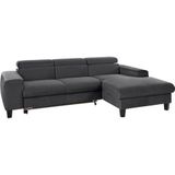 COTTA Ecksofa »Morven L-Form«, Inklusive Kopfteilverstellung, wahlweise mit Ladestation, Bettfunktion