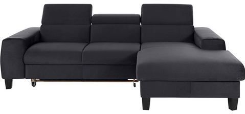 COTTA Ecksofa "Morven L-Form", Inklusive Kopfteilverstellung, wahlweise mit Ladestation, Bettfunktion