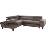 COTTA Ecksofa "Morven L-Form", Kopfteilverstellung, wahlweise mit Bettfunktion und Bettkasten