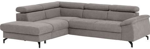 COTTA Ecksofa "Komaris L-Form", inklusive Kopfteilverstellung, wahlweise Bettfunktion/Bettkasten