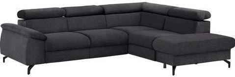 COTTA Ecksofa "Komaris L-Form", inklusive Kopfteilverstellung, wahlweise Bettfunktion/Bettkasten