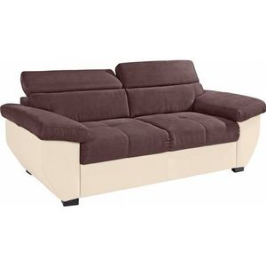 COTTA Polstergarnitur »Speedway«, (Set), Set bestehend aus: 2,5-Sitzer mit Kopfteilverstellung & Hocker
