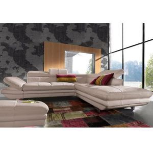 COTTA Polstergarnitur "Enterprise L-Form", (Set), Set bestehend aus: Ecksofa mit Arm- & Kopfteilverstellung & Hocker