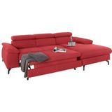 COTTA Polstergarnitur "Komaris", (Set), Set: bestehend aus Ecksofa und Hocker, frei im Raum stellbar