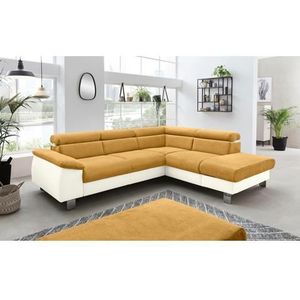 COTTA Ecksofa »Komaris L-Form mit Kopfteilverstellung«, wahlweise mit Bettfunktion, Bettkasten & Beleuchtung