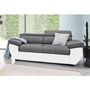 COTTA Polstergarnitur »Speedway«, (Set), Set bestehend aus: 2-Sitzer mit Kopfteilverstellung & Hocker