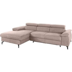 COTTA Polstergarnitur »Komaris L-Form«, (Set), Set bestehend aus: Ecksofa mit Kopfteilverstellung & Hocker