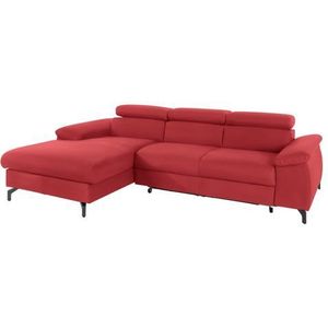 COTTA Polstergarnitur »Komaris L-Form«, (Set), Set bestehend aus: Ecksofa mit Kopfteilverstellung & Hocker