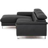COTTA Polstergarnitur "Komaris", (Set), bestehend aus Ecksofa und Hocker, mit Kopfteilverstellung