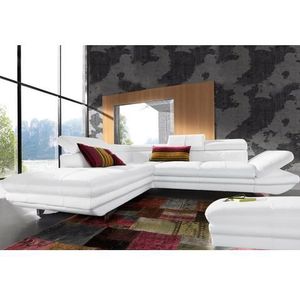 COTTA Polstergarnitur "Enterprise", (Set), Set: Ecksofa, Hocker, Kopfteilverstellung, wahlweise mit Bettfunktion