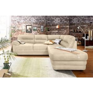 COTTA Polstergarnitur »Royale«, (Set), bestehend aus Ecksofa & Hocker, optional mit Bettfunktion und -kasten