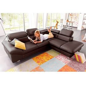 COTTA Polstergarnitur "Driver L-Form", (Set), Set bestehend aus: Ecksofa mit Kopfteilverstellung & Hocker