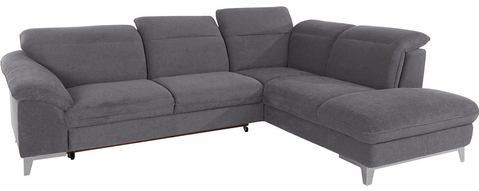 COTTA Polstergarnitur »Teresa«, (Set), Set: bestehend aus Ecksofa und Hocker, Ecksofa wahlweise Bettfunktion