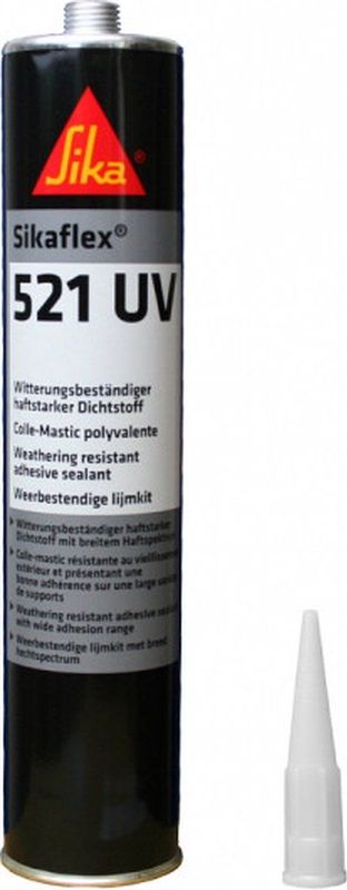 Sikaflex-521 UV - Lijm- en Afdichtkit - Lichtgrijs - 0.6 kg