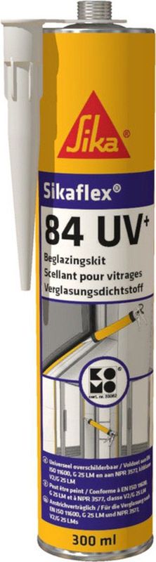 Sikaflex - 84 UV+ - Beglazingskit - Wit - Polyurethaan