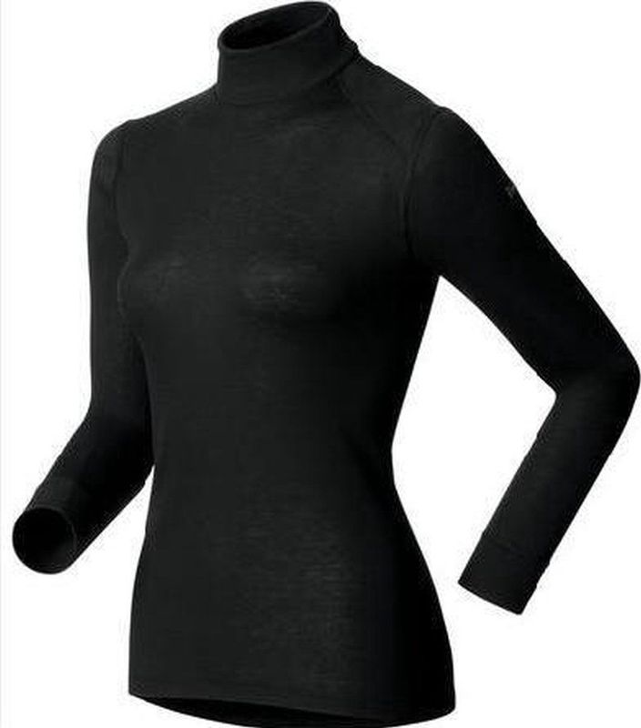 Ondershirt Odlo Womens L/S Turtle Neck Warm Black