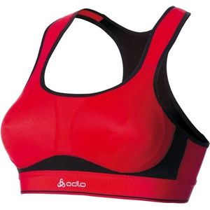 Odlo - High Impact - Sport-BH - Rood/Zwart - Materiaal: Antibacterieel