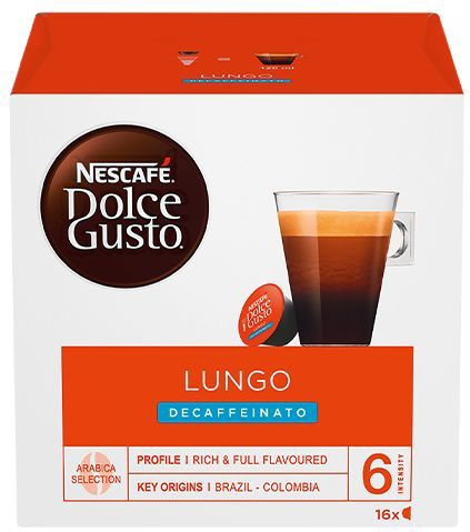 Nescafe Dolce Gusto Lungo Decaffeinato (16 Stuks)