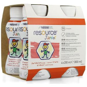 Nestlé Resource Junior aardbei Drankje 4x200ml
