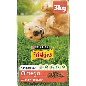 Friskies Purina Vitafit Omega volwassen hondenvoer met rundvlees en vis, 4 zakken à 3 kg