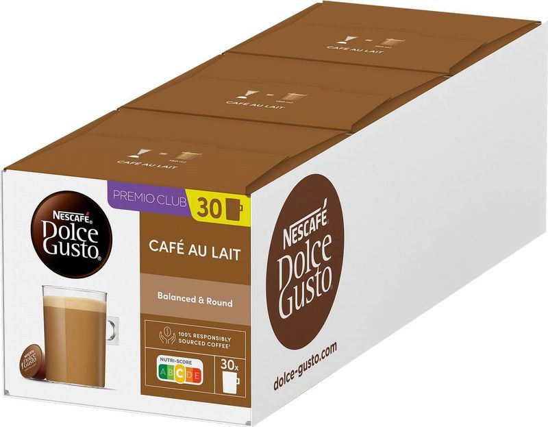 Nescafé - Dolce Gusto - Capsules - Cafe au Lait - Voordeelverpakking - 90 Koffiecups